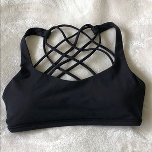 Black lululemon free to be wild sports bra